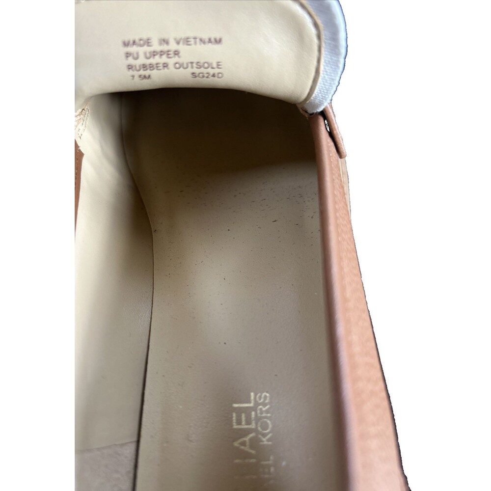 Michael Kors CALLISTA LUG LOAFERS Chunky Flatform Brown & Ivory 2 Tone Sz 7.5 M - Picture 11 of 11